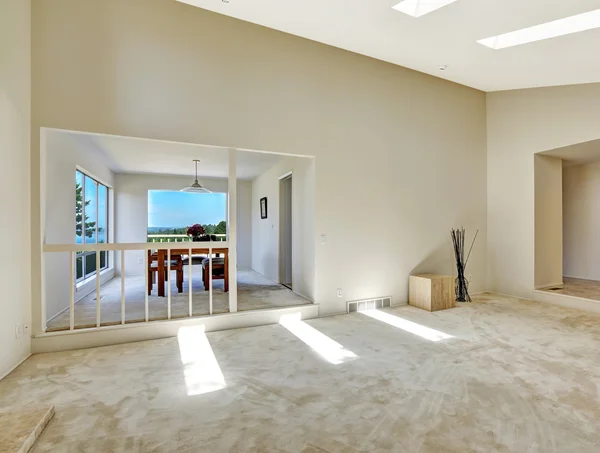 Comedor y salón. Planta en casa vacía —  Fotos de Stock