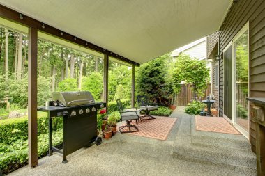 veranda alan Barbekü ile 