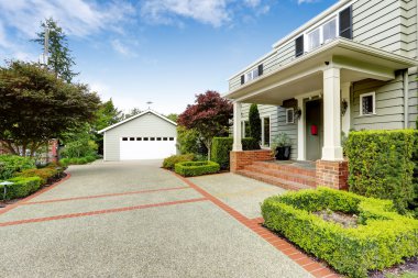 lüks gayrimenkul tacoma, wa. giriş veranda tuğla döşeme
