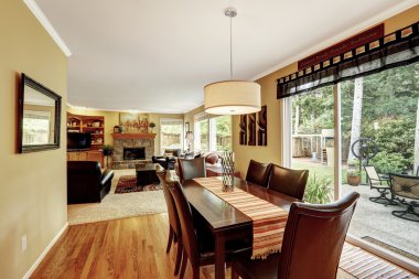 yemek odası ile çıkmak için veranda alan