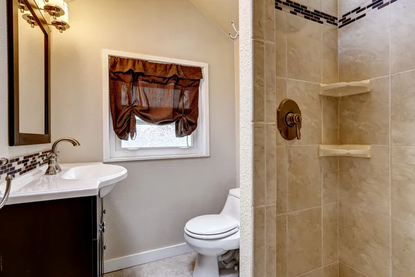 Salle de bain intérieure avec douche — Photo