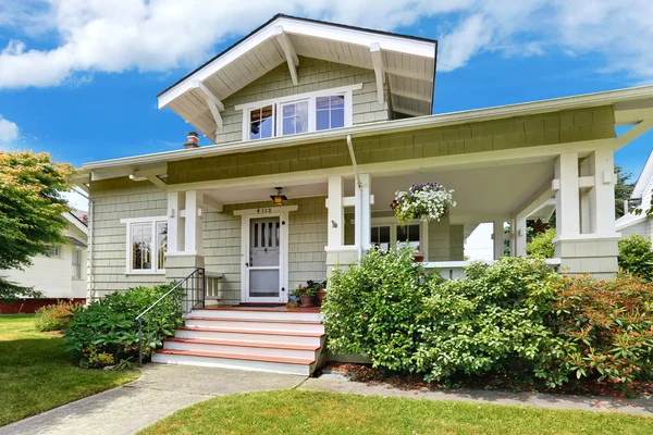 Spacious entrance porch with stairs Stock Picture