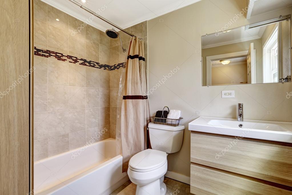 FürdÅszoba berendezés bézs csempe — stock fotó © iriana88w #54251607 Bézs fürdőszoba csempe