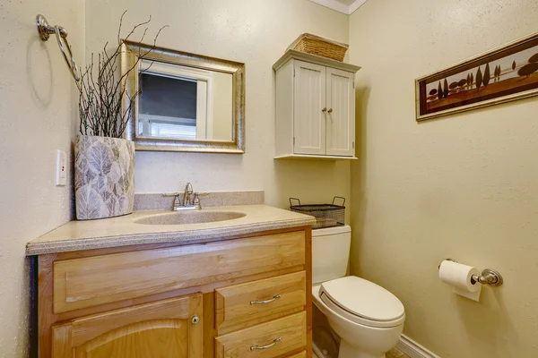 Small restroom interior in american house — Stock Photo, Image