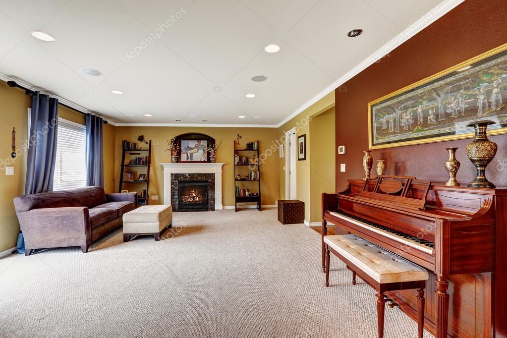 Burgundy Wall Color Living Room Interior With Burgundy Color