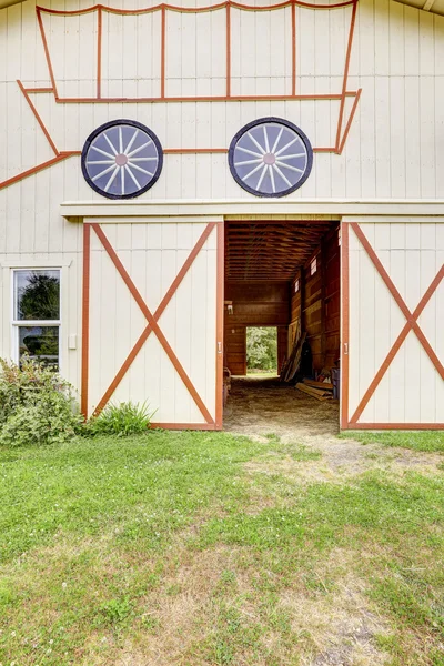 Empty horse barn exterior