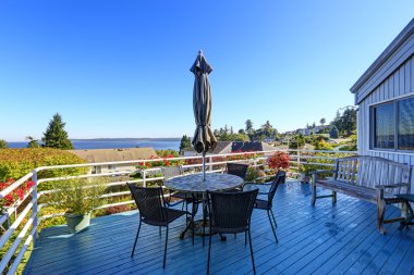 fede doğal defne görünümünde bakan veranda alan grev güverte