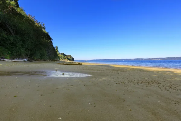 Playa privada de arena en Federal Way, estado de Washington — Foto de Stock