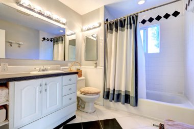 Refreshing bright bathroom interior clipart