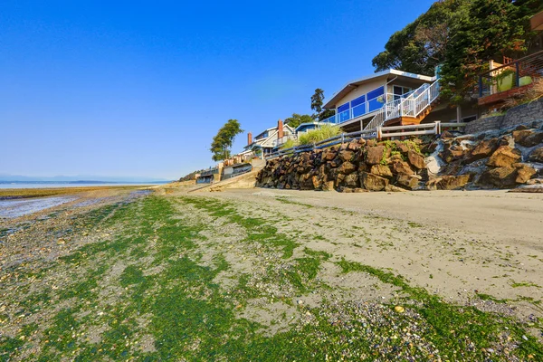 Casas de luxo com saída para praia privada, Burien, WA — Fotografia de Stock