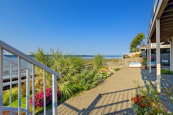 Luksusowy dom z wyjściem do prywatnej plaży., Burien, Wa — Zdjęcie stockowe