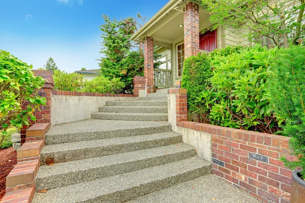 Entrance porch with stairs — Stock Photo, Image