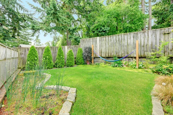 Fenced backyard landscape desing — Stock Photo, Image