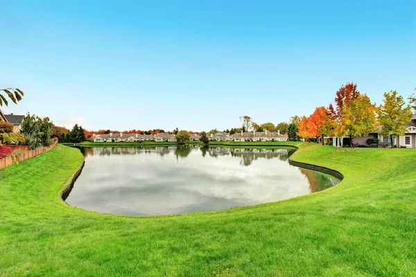 Beautiful backyard with a view. — Stock Photo, Image