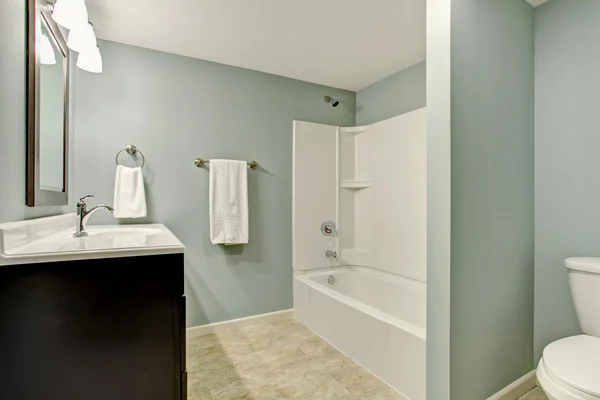 Habitación clásica de baño de azulejos con paredes de menta . — Foto de Stock