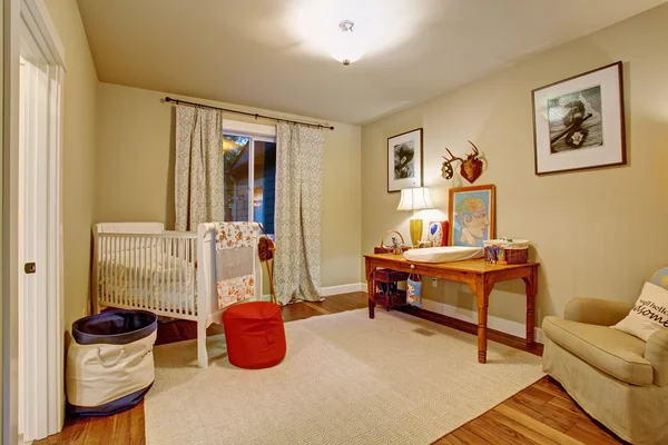 Nice baby room with hardwood floor. — Stock Photo, Image