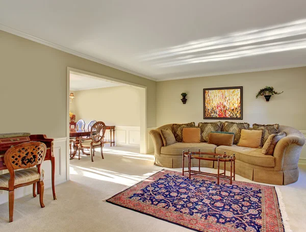 Elegante sala de estar com bela decoração . — Fotografia de Stock