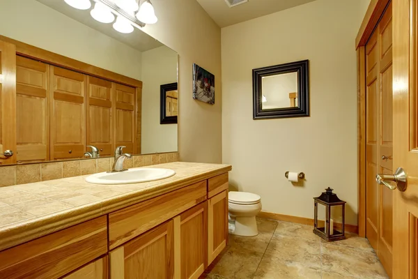 Banheiro típico em casa americana moderna . — Fotografia de Stock