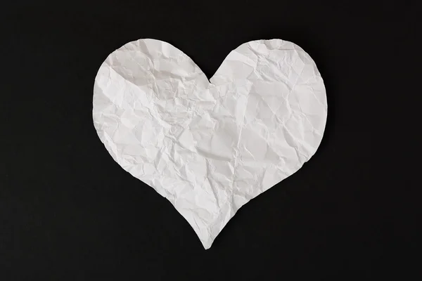 Coeur en papier froissé — Photo