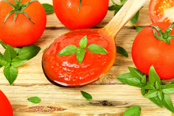 Fresh tomato sauce — Stock Photo, Image