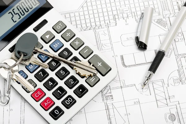 Keys on calculator — Stock Photo, Image