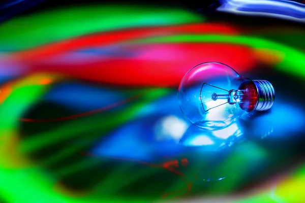 Light bulb and colors — Stock Photo, Image