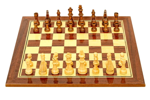 Шахматная доска и фигуры — стоковое фото