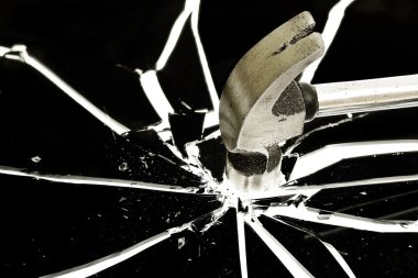 Breaking a glass clipart