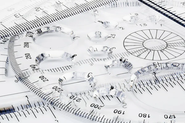 Transparent rulers — Stock Photo, Image