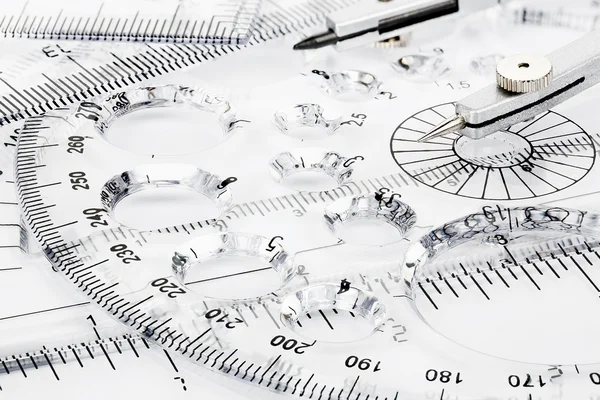 Transparent rulers — Stock Photo, Image