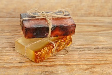 ahşap üzerine sabun