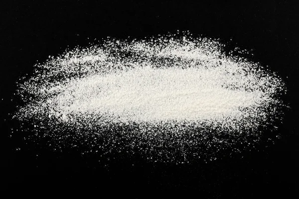 Flour on black — Stock Photo, Image