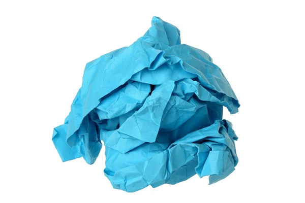 Papier bleu froissé — Photo