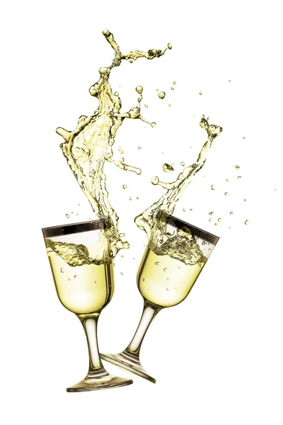 White wine splash — Stock Photo, Image