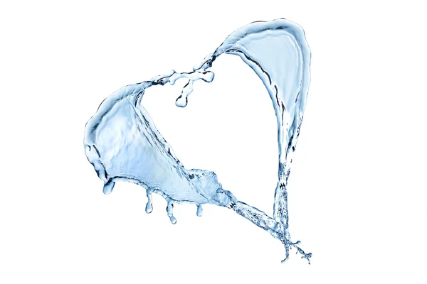 Acqua schizzi di cuore — Foto Stock