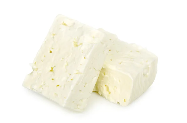 Τυρί φέτα απομονωθεί — Φωτογραφία Αρχείου