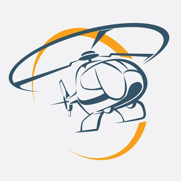 Icono de helicóptero, estilizada vector símbolo — Archivo Imágenes Vectoriales