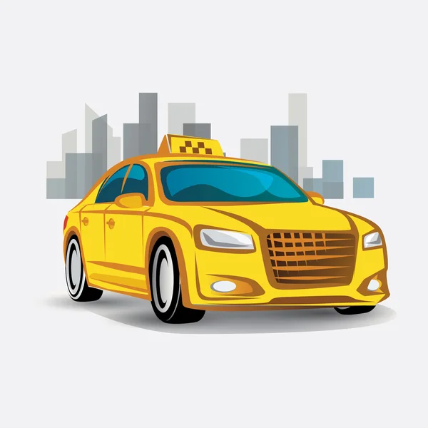 Taxi pictogram, gestileerde vector symbool Rechtenvrije Stockillustraties