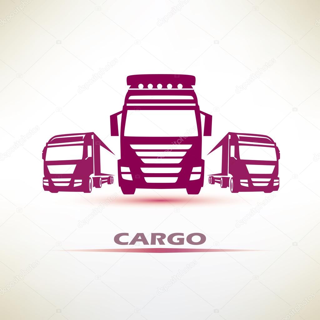 truck outlined vector symbol