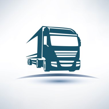  europian truck outlined vector symbol clipart