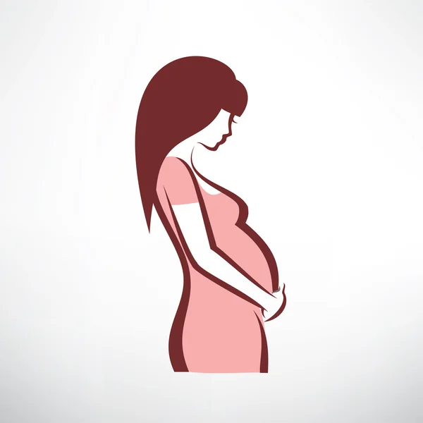 Symbole femme enceinte — Image vectorielle