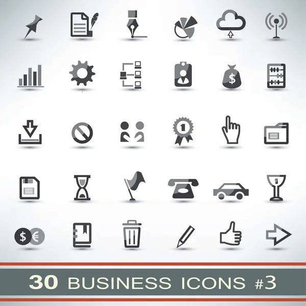 30 business icons set — Stock Vector