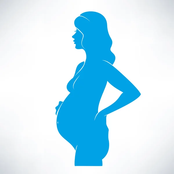 Pregnant woman symbol, stylized vector sketch — Stock Vector