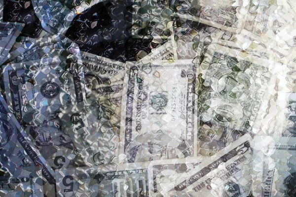 凍結資産 凍結されているように見える米ドル札 — ストック写真