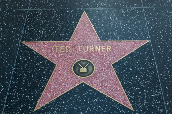 Ted Turner Hollywood Star — Stockfoto