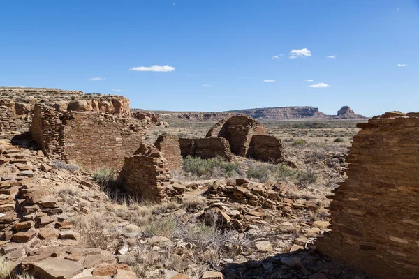 Antike Fels Und Ziegelruinen Die Vom Volk Der Anasazi Erbaut — Stockfoto