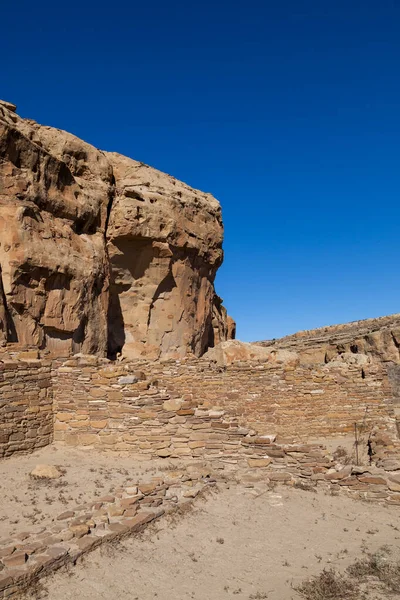 Antike Fels Und Ziegelruinen Die Vom Volk Der Anasazi Erbaut — Stockfoto