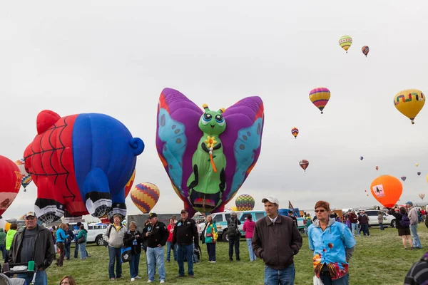 Albuquerque Nové Mexiko Usa Října 2014 Několik Unikátních Horkovzdušných Balónů — Stock fotografie