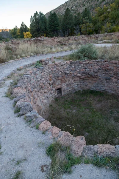 New Mexico Daki Bandelier Ulusal Anıtı Ndaki Frijoles Kanyonu Nun — Stok fotoğraf