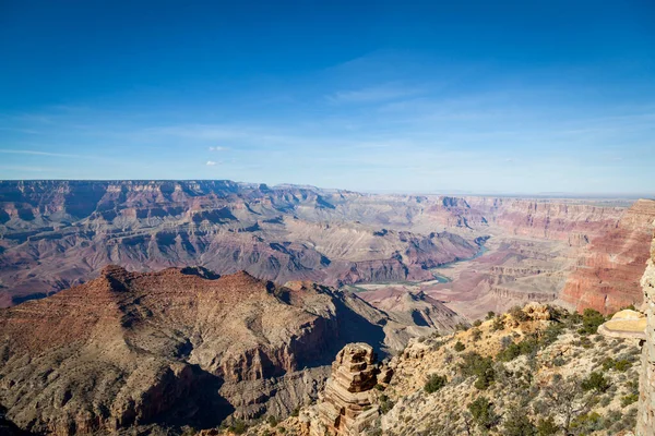 Mirando Desde Desert View Watchtower Hacia Colorido Paisaje Del Gran — Foto de Stock